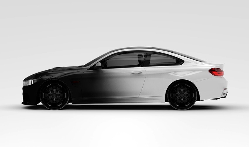 Naturally changing colors of a car