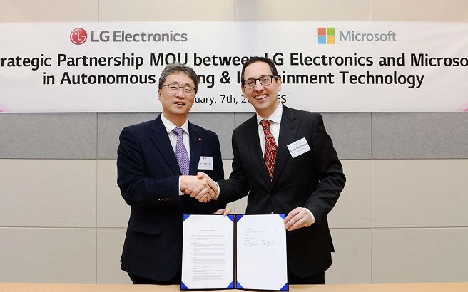 LG Partners with Microsoft to Accelerate Automotive Revolution