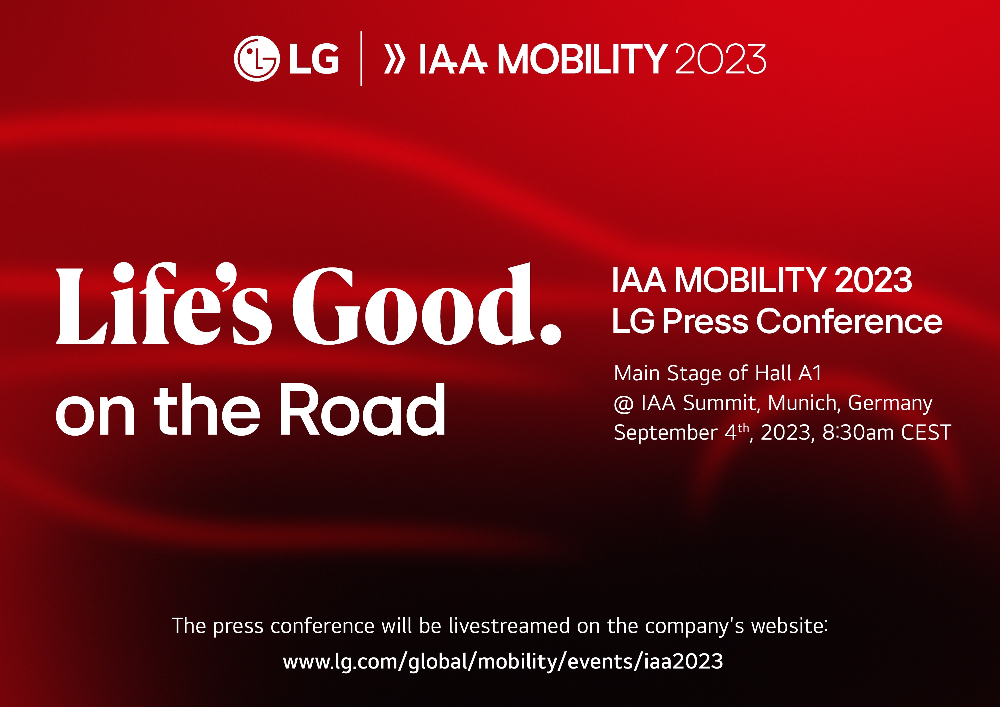 LG CEO to present Company's Future Mobility Vision at IAA Mobility 2023