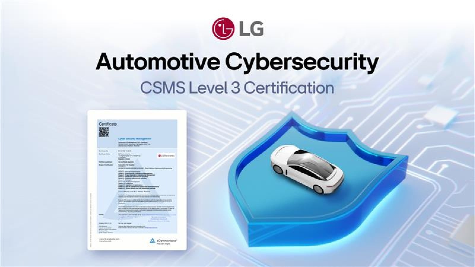 LG Secures Advanced Vehicle Cybersecurity Certification
