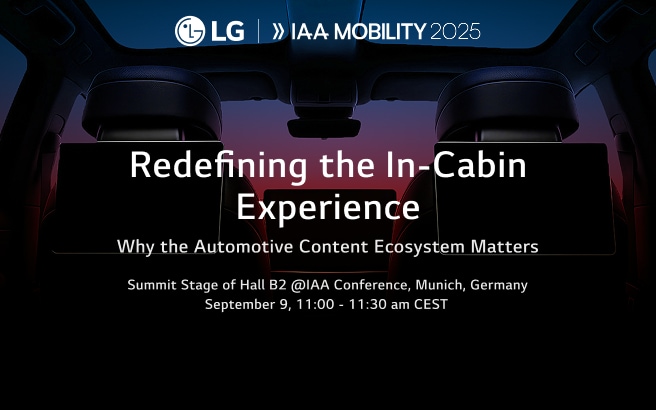 LG to Unveil New Content Partnerships to Enhance In-Vehicle Experience at IAA Mobility 2025