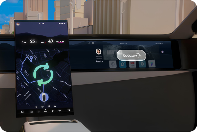 Fast, seamless connected driving with real-time updates