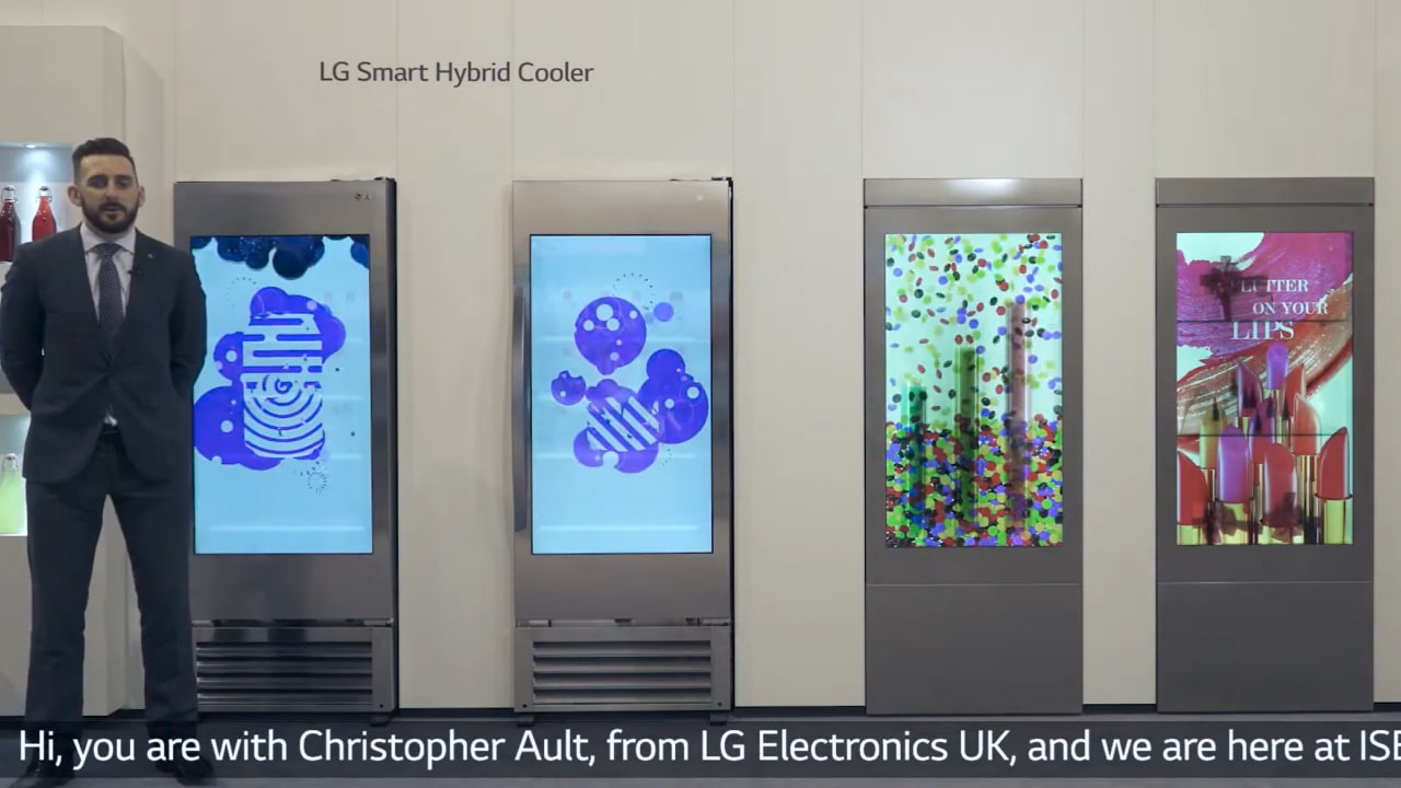 [ISE2016]LG Booth_Retail Solution_Transparent Cooler & Display