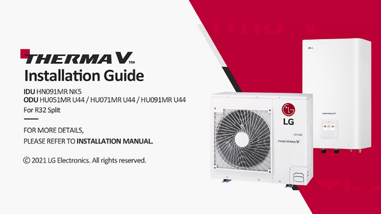 LG Therma V R32 Split Installer Setting Guide