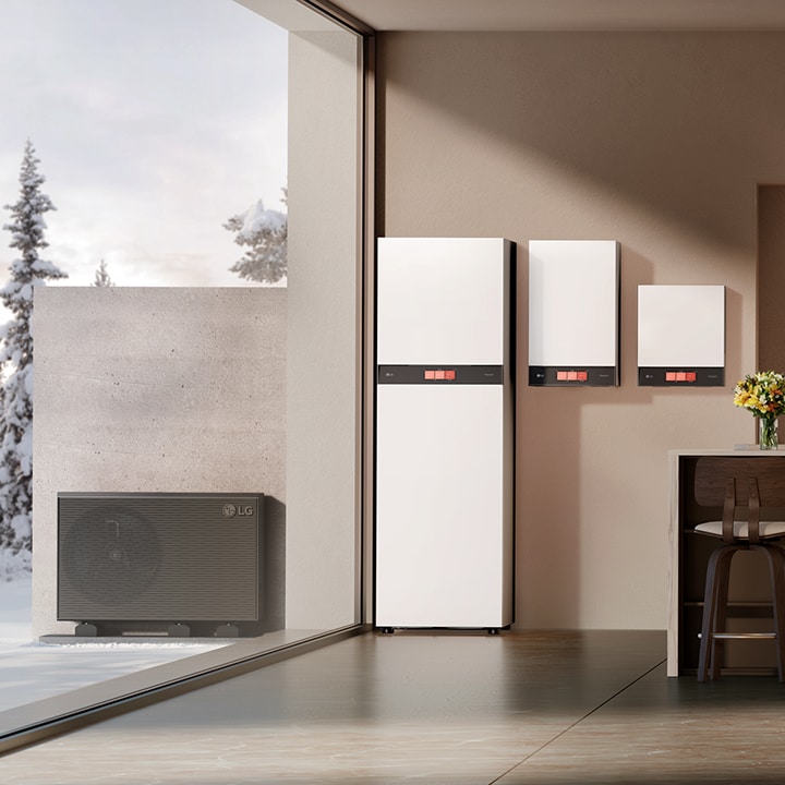 The R290 Premium Monobloc, Combi Unit, Hydro Unit, and Control Unit displayed together.