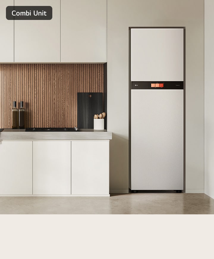 The Combi Unit harmonizes naturally with the kitchen interior through its refined design.