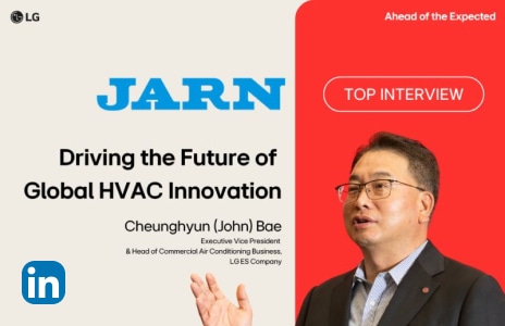 LG executive Cheunghyun (John) Bae featured in JARN magazine for a top interview about driving the future of global HVAC innovation.