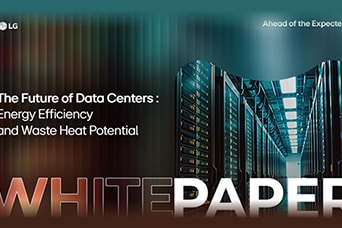 LG white paper banner titled "The Future of Data Centers: Energy Efficiency and Waste Heat Potential."	