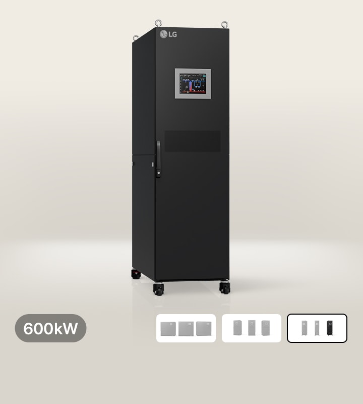Left side view of LG 600kW CDU model and thumbnail gallery with the 9th item highlighted.