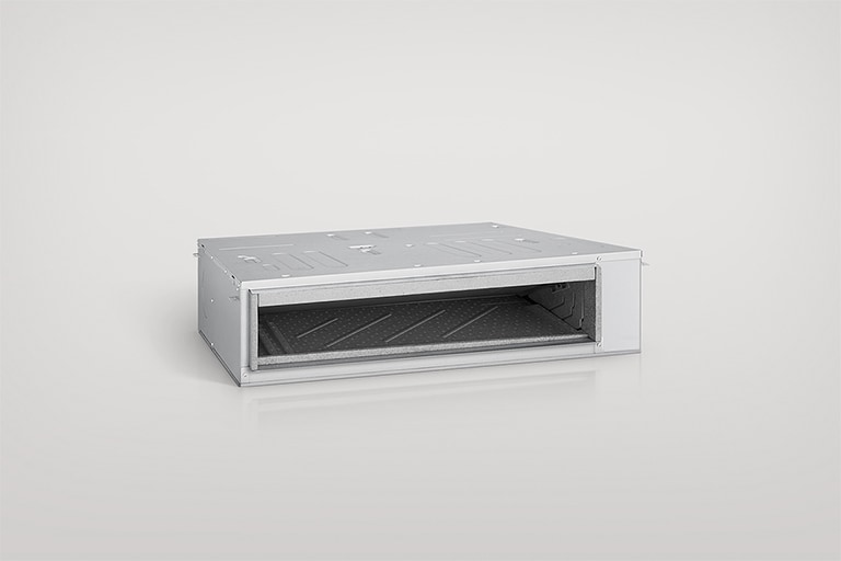  It is a low static ducted unit shown against a gray background.