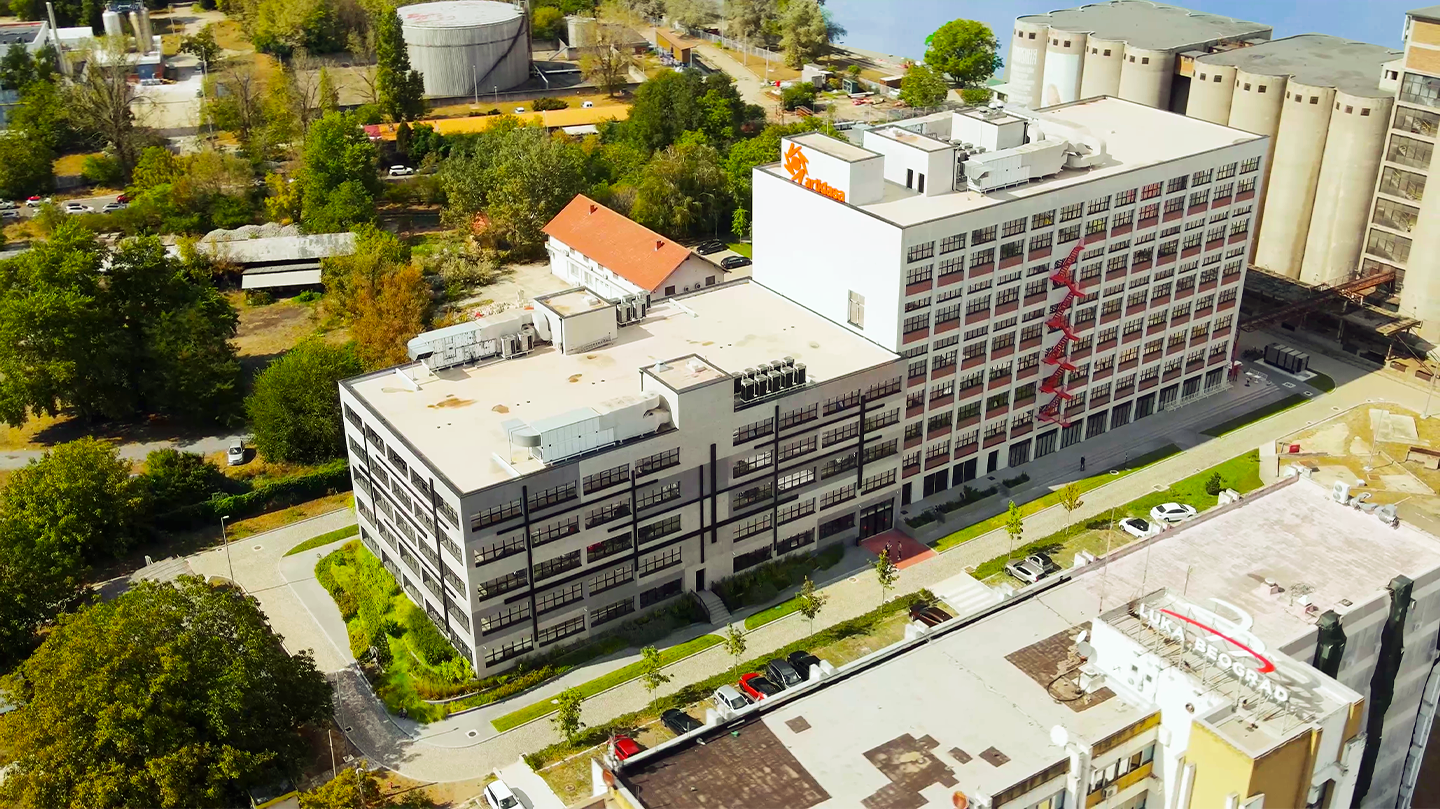 Air shot view of Artklasa Office Complex