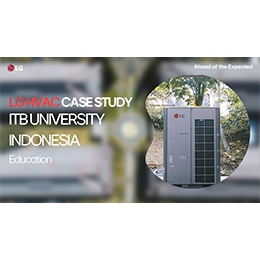 LG HVAC case study icon showing global projects in Mexico, Indonesia, Netherlands, and Cittadela branding