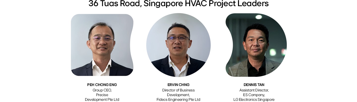 Three professionals for LG-affiliated business panel or leadership interview series