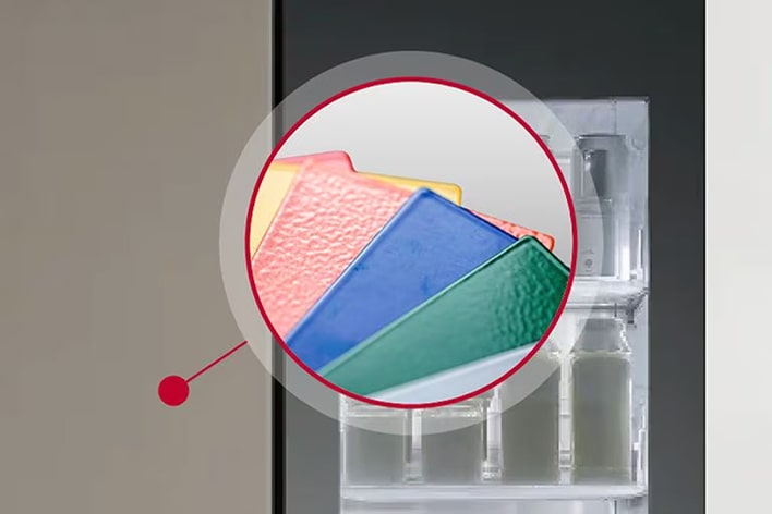 Colorful fabric swatches or coated materials representing paints and coating applications.