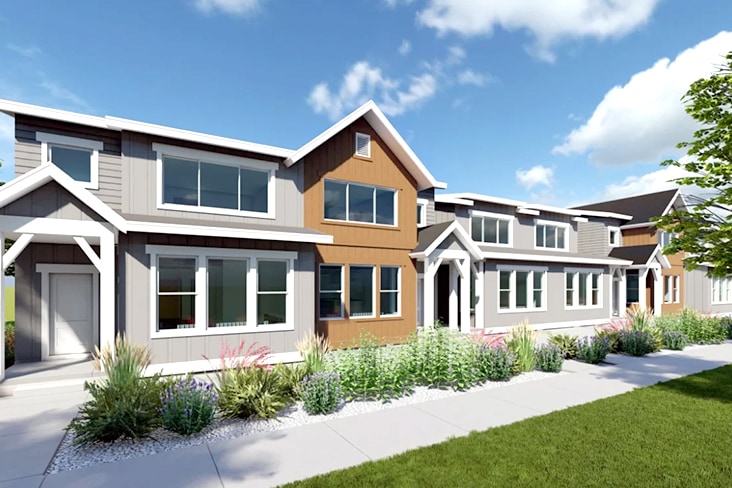 Rendering of Lennar single-family homes in the SE Region and Utah, featuring LG appliances specified at national scale.