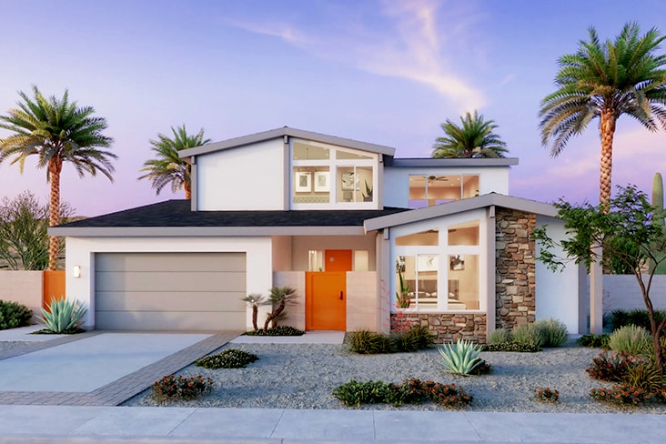 Modern single-family home in Southern California developed by WPG Companies, with LG Brand Core appliances specified across the community.