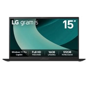 LG gram 15” | Lightweight Intel® Core™ Ultra Processor Laptop | Windows 11 Pro, gram Hybrid AI, Copilot, LG gram Link, FHD Anti-glare IPS display, 15Z90T