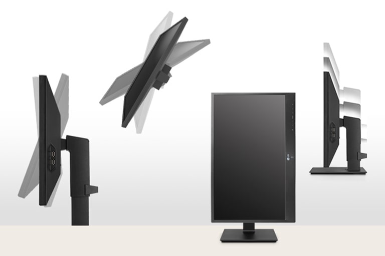 The 24CR661I supports tilt, swivel, pivot, and height adjustment.