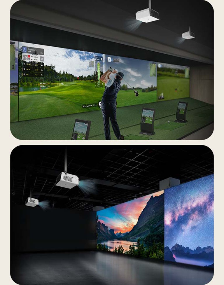 Projector projection scene.