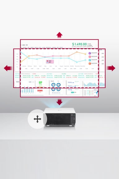 Lens Shift (H ±20%, V ±50%).