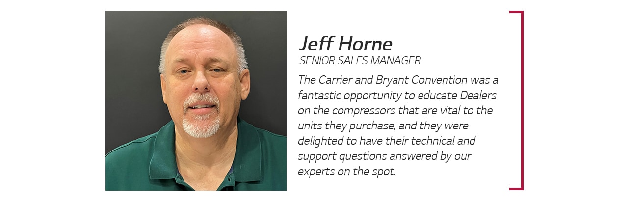 Quote from Jeff Horne, Senior Sales Manager
