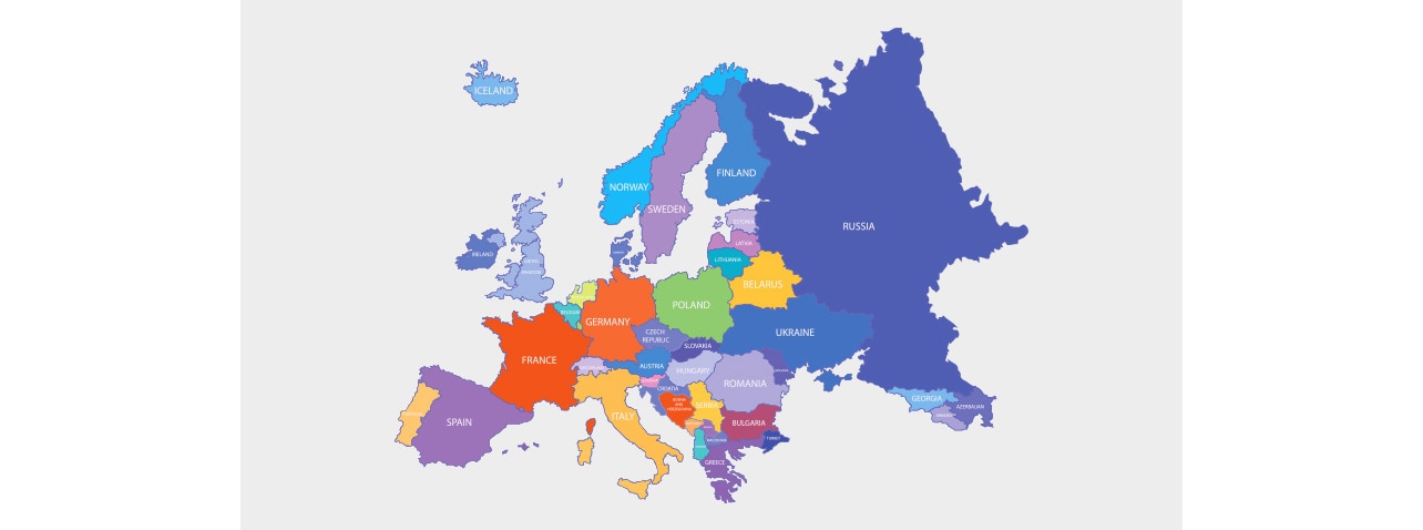 An image of Europe map