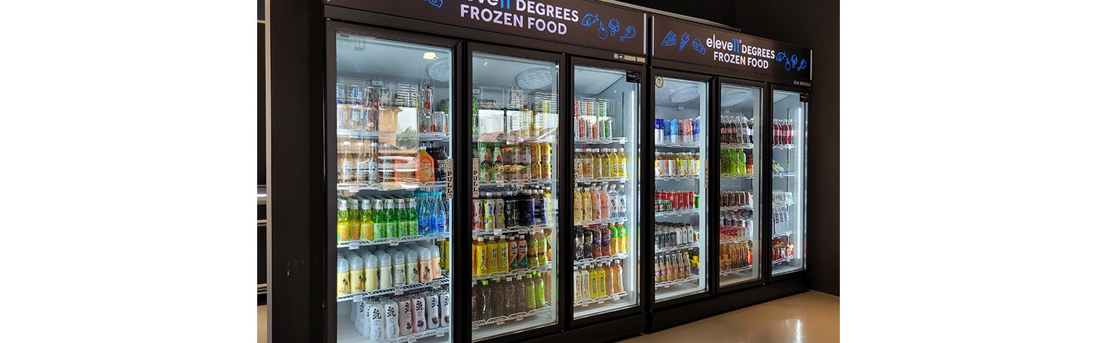 A Huge Fridge with Various Choices Cold Beverages in a Convenience Store