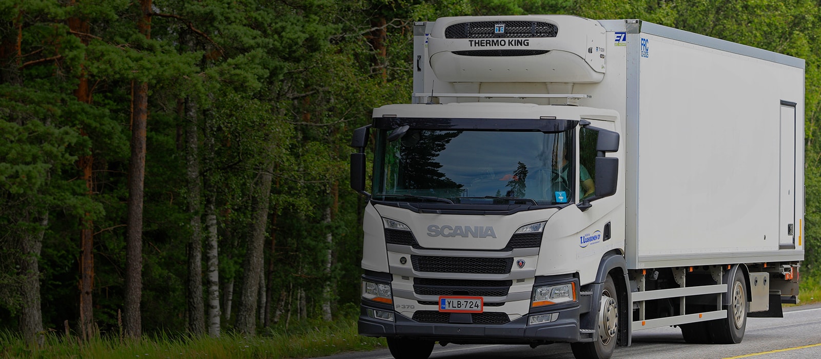 Refrigerated Transport Truck on the Road