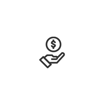 Cost savings icon.