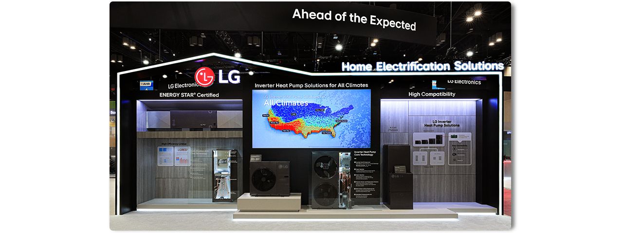 LG showcases ENERGY STAR inverter heat pump at AHR 2025, highlighting home electrification tech.