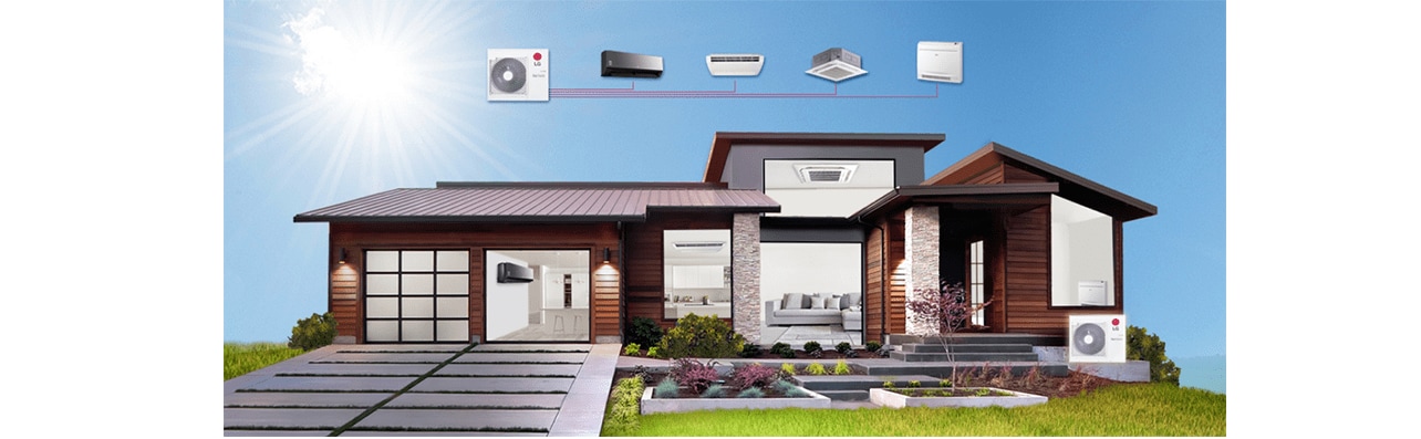 A single Multi Split outdoor unit is able to operate up to 5 individual indoor units at once