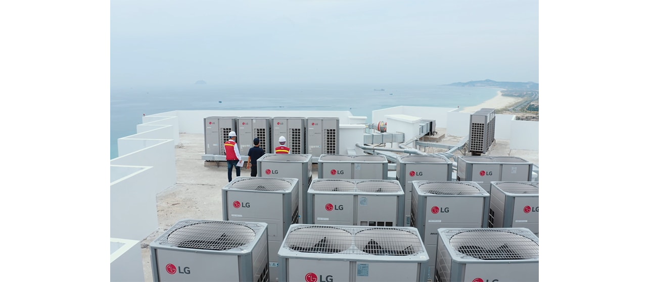 Multi V 5 on the rooftop of the building