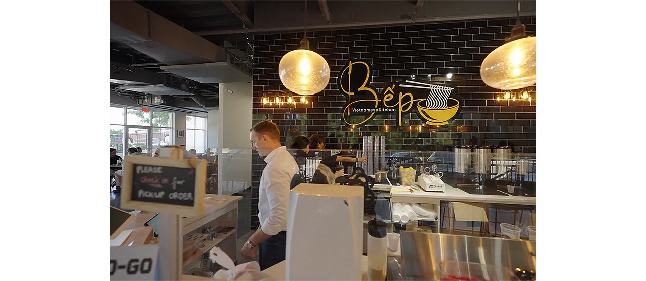 Men in the restaurant