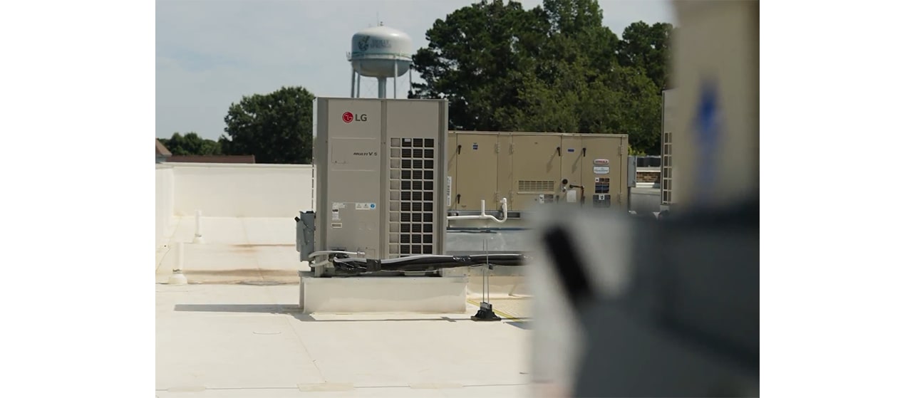 Multi V 5 on the rooftop of the building