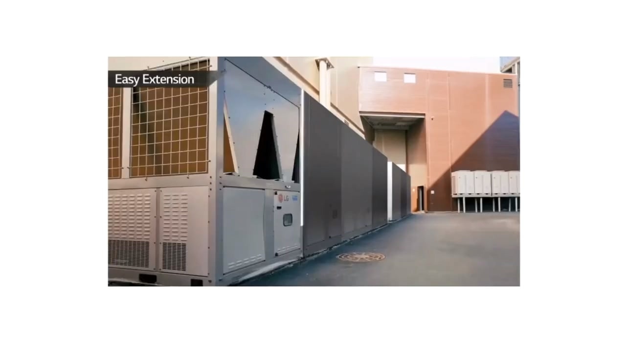 Modular design allows the Inverter Scroll Chiller system to be expended when required