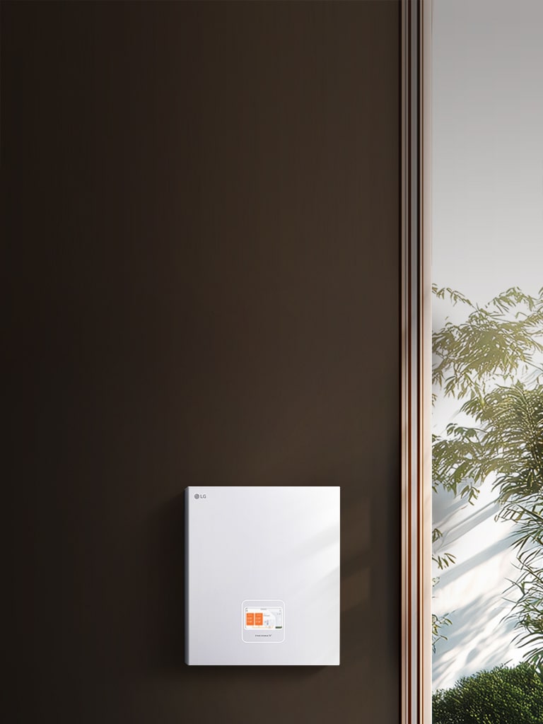 LG Cascade Control Unit is mounted on wall showing installation setup.