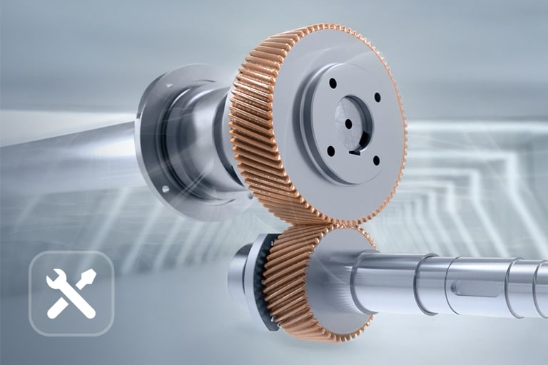 Internal gears of the LG Oil-free Chiller are exposed, highlighting internal structure.