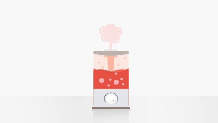 Warm mist humidifiers