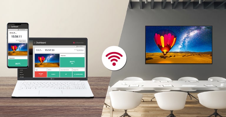 The UL5Q-E series can be remotely controlled and monitored through Control Manager via mobile devices and/or laptops
