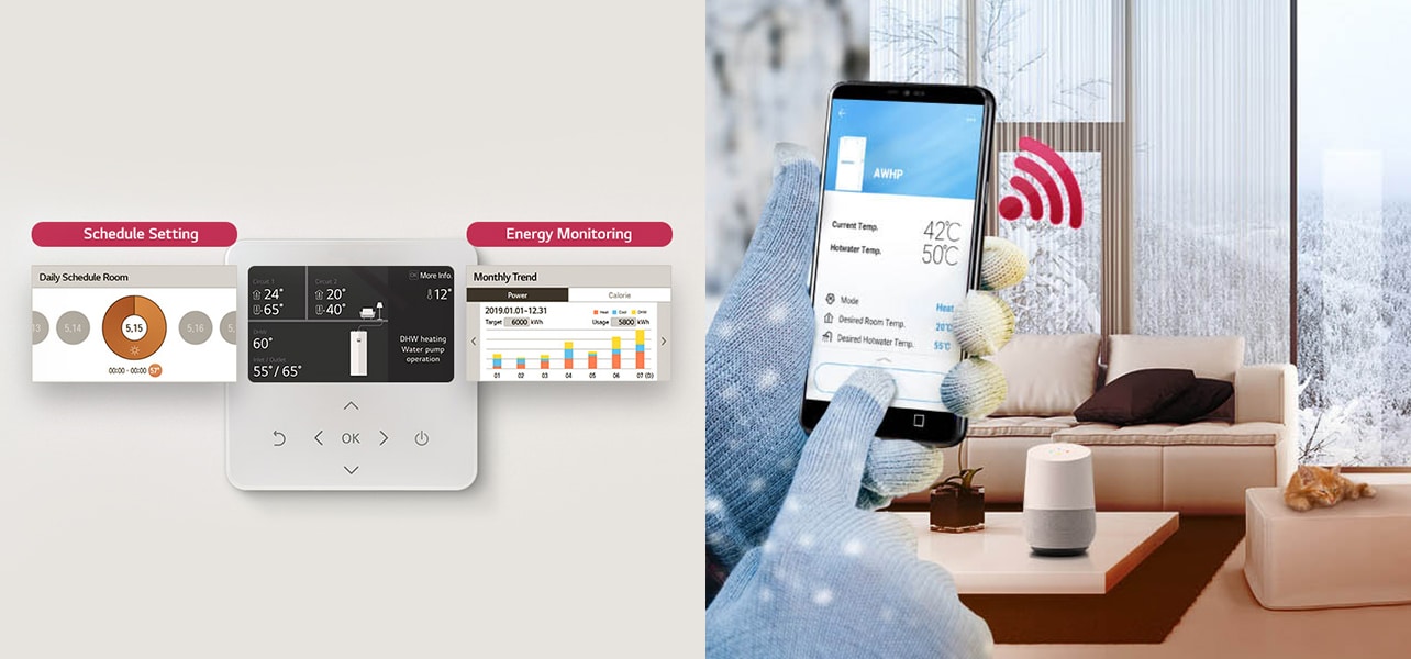 'Schedule Setting, Energy Monitoring with LG ThinQ