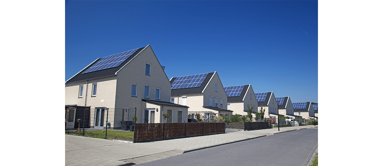 NZEB Houses in a row