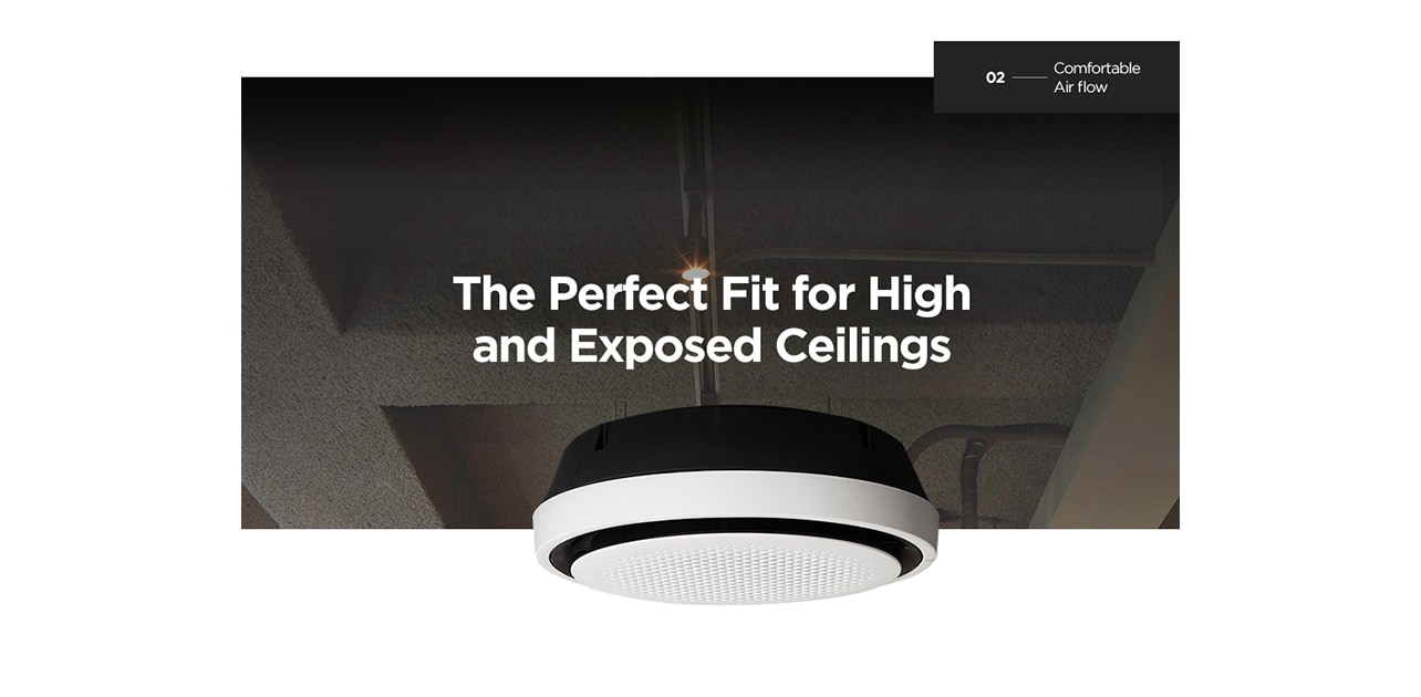 Product image of Round Cassette installed on the ceiling.