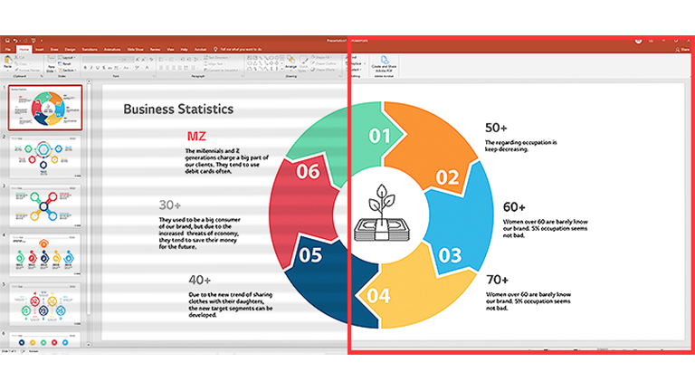 Comparison image of the right side with flicker safe applied and the left side without flicker safe applied.	
