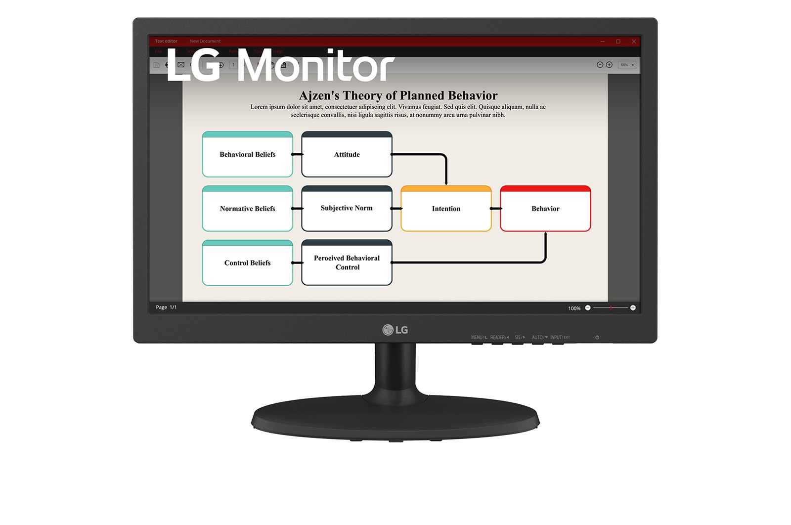 LG 18.5” HD Monitor, 19BA300