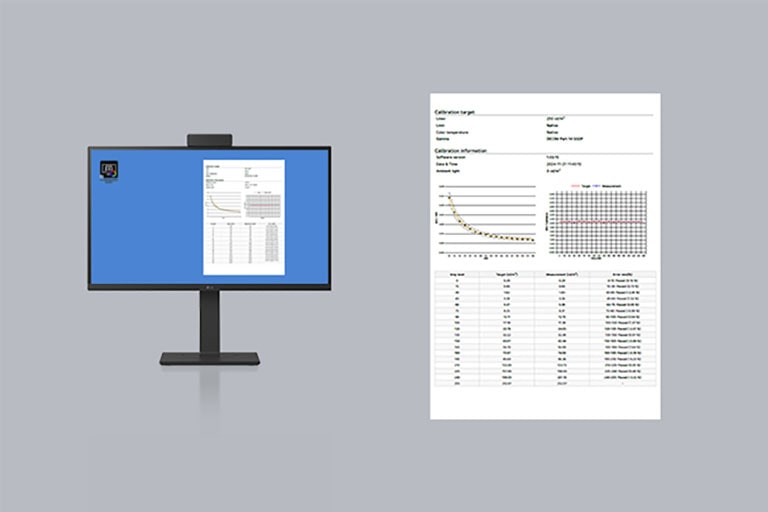 A video showing how QA testing is managed on an LG monitor using LCS Medical software.