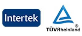 Certified by Intertek and TUVRheinland