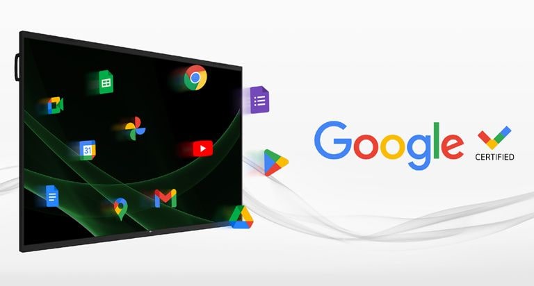 Users have the convenience of accessing a variety of Google services on LG CreateBoard.