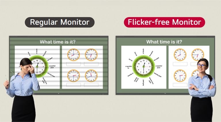Thanks to the LG CreateBoard's flicker-free function, even if users look at the screen for a long time, they can use the device with more comfort.