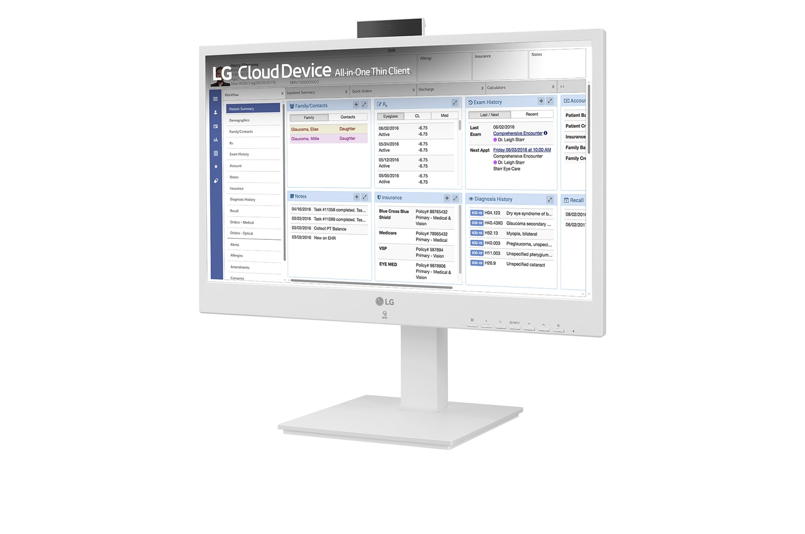 LG 24" All-in-One Thin Client for Healthcare with Webcam & Speaker, 24CR671W