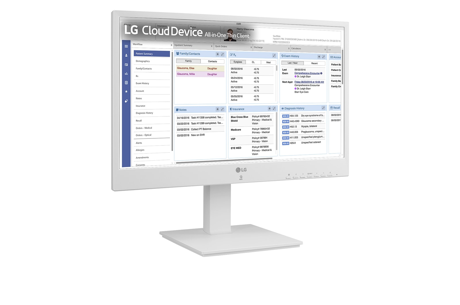 LG 24" All-in-One Thin Client for Healthcare with Webcam & Speaker, 24CR671W